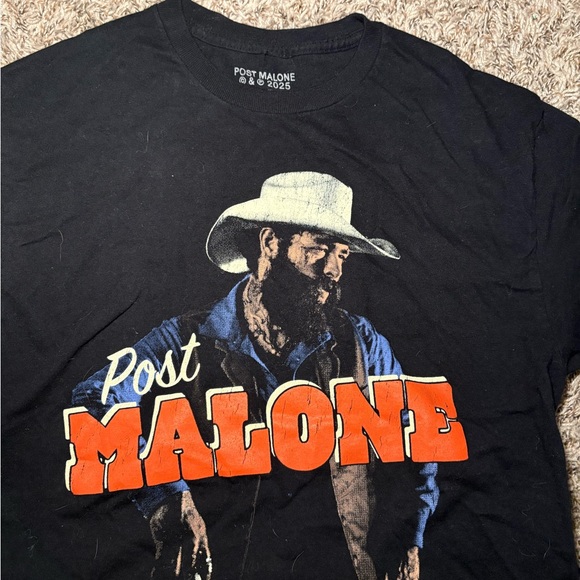 Post Malone Black Graphic Tee - Short Sleeve Women’s Top - Picture 2 of 4